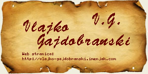 Vlajko Gajdobranski vizit kartica